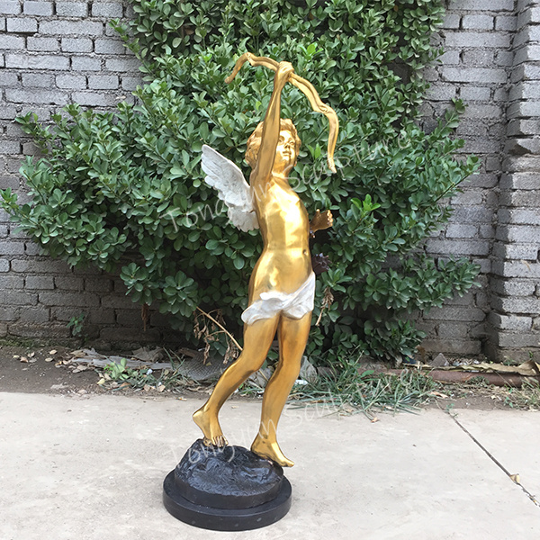 Life Size Children Garden Outdoor Park Decor Statue Cupid Bronze Statue