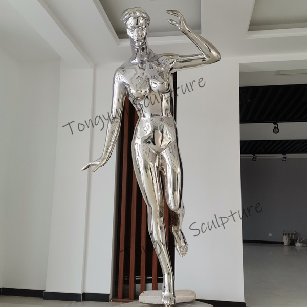 Large Modern Abstract Metal Human Figure Sculpture