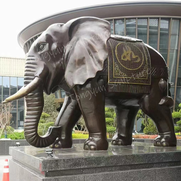 Large Size Outdoor Garden Decor Bronze Big Elephant Animal Statue