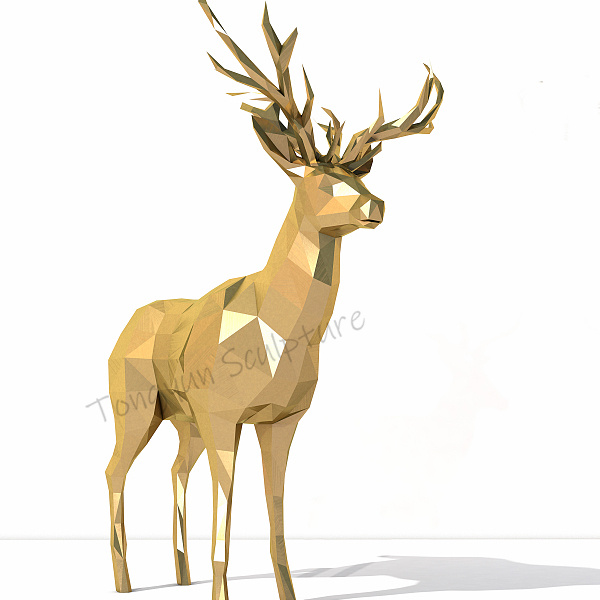 Hot Sale Decoration Sculpture Stainless Steel Deer Statue for Sale