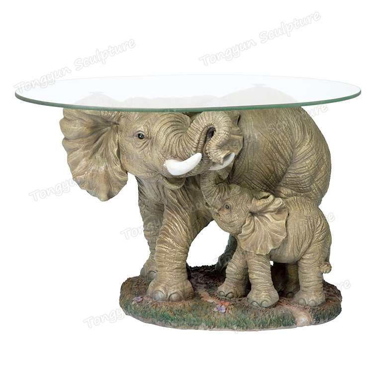 Large Indoor Casting Bronze Elephant Coffee Table Decor for Sale