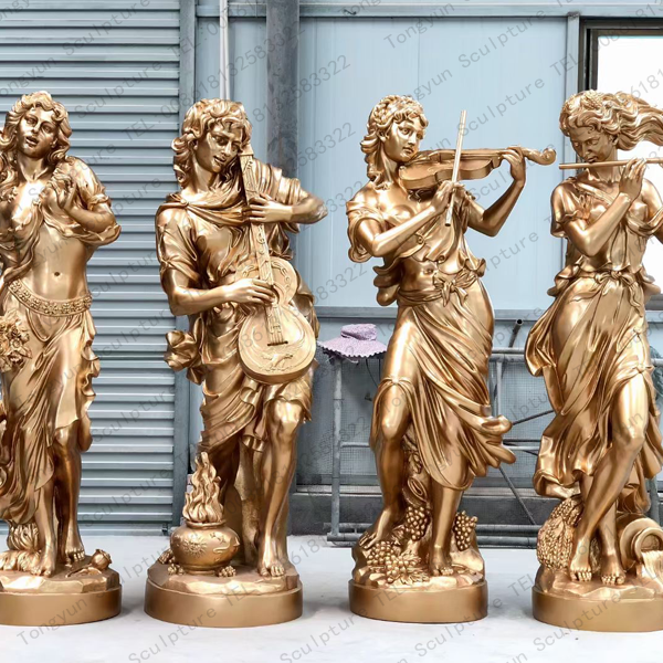 Customized Fiberglass Steel Sculpture High Quality Play and Sing Statues 