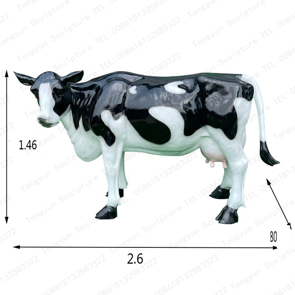 Life Size High Quality Statues Large Cow Statue Low Price Cow Fiberglass Milk Cow Sculpture