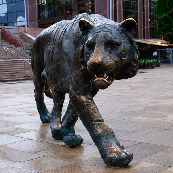 Large Outdoor Brass Golden Bronze Tiger Sculpture Large Tiger Statue