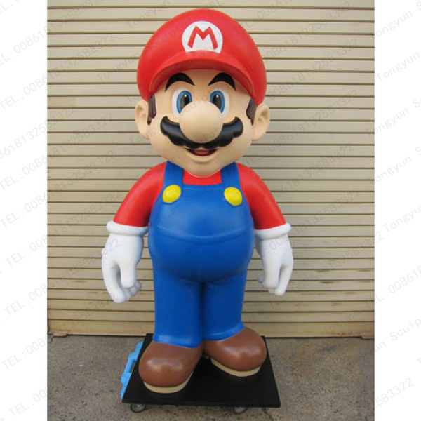 Anime Figure Resin Craft Statue Home Decor Mario Fiberglass Steel Sculpture For Gift