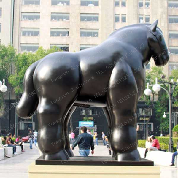 Famous Design Professional Factory Customized Size Bronze Botero Fat Horse Statue