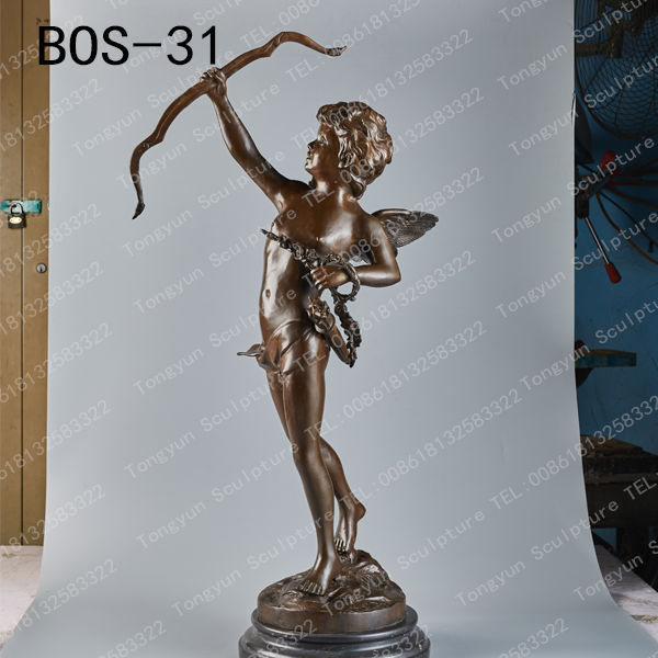 Custom Small Size Children Indoor Home Decor Statue Putti Cupid Figurine Bronze Sculpture