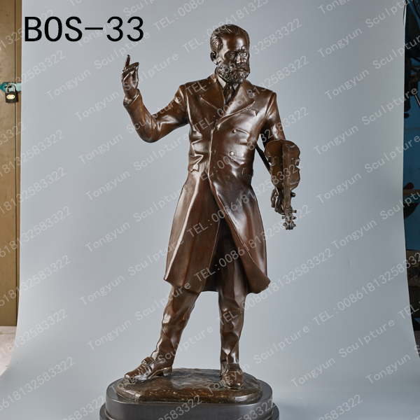 Wholesale Home Decor Music Theme Sculpture Bronze Figure Musician Peter Tchaikovsky Statues