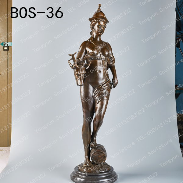 Wholesale European Style Small Size Bronze Sculpture Brass Figure Statue Ornaments 