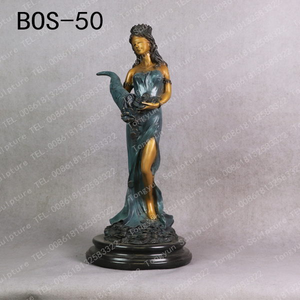 Artistic Bronze Statue 62cm Copper European Style Figure Sculpture Bronze Statue Office Home Decoration Creative Copper Ornaments