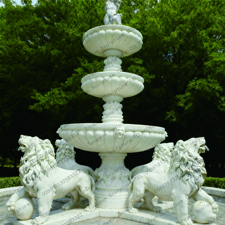 Outdoor White Marble Lion Water Garden Fountain Sculpture.jpg Outdoor White Marble Lion Water Garden Fountain Sculpture.jpg