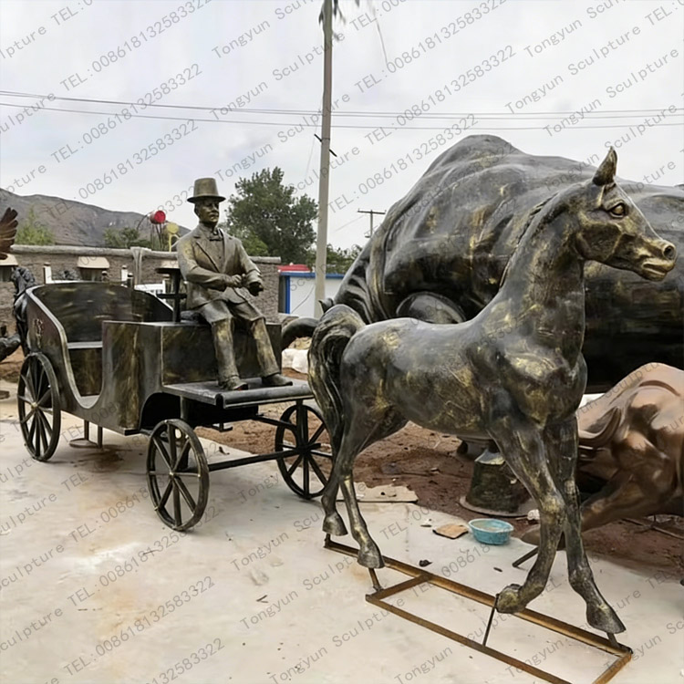 Royal Bronze Horse Drawn Carriage Public Art Sculpture For Sale.jpg Royal Bronze Horse Drawn Carriage Public Art Sculpture For Sale.jpg